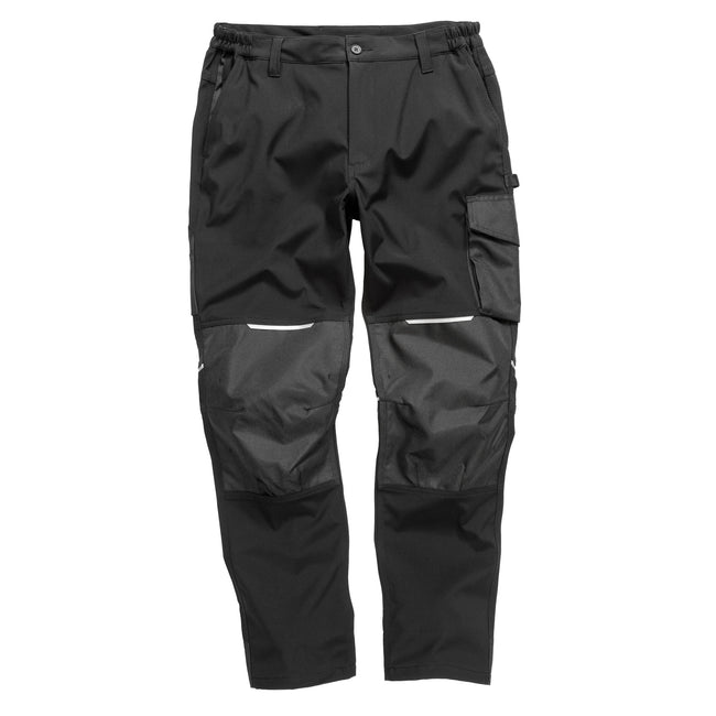 Black - Front - Result Unisex Adult Work Guard Softshell Slim Work Trousers
