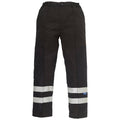 Black - Front - Yoko Mens Ballistic Reflective Trousers