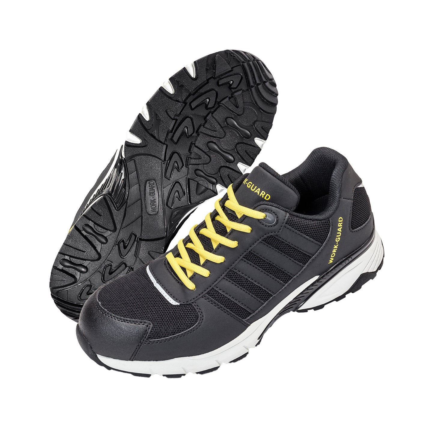 Black-Grey - Back - WORK-GUARD by Result Unisex Adult Leather Safety Trainers