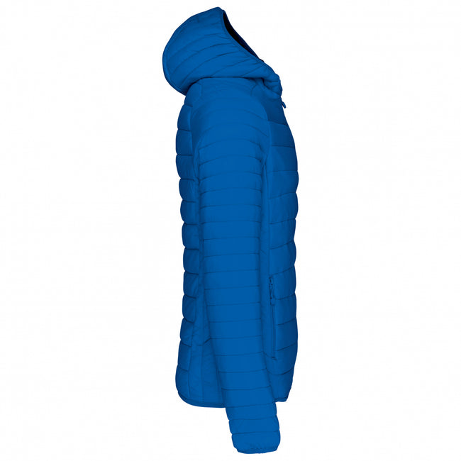 Light Royal Blue - Side - Kariban Mens Lightweight Hooded Padded Jacket