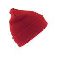 Red - Front - Result Childrens-Kids Wool Ski Hat