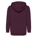 Burgundy - Back - Fruit Of The Loom Childrens-Kids Classic Hooded Sweatshirt