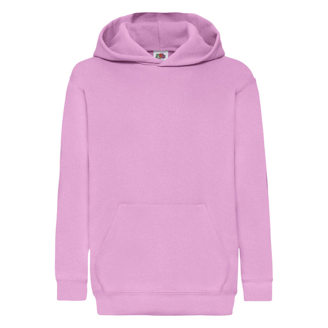 Light Pink - Front - Fruit Of The Loom Childrens-Kids Classic Hooded Sweatshirt