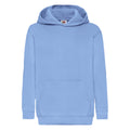 Sky Blue - Front - Fruit Of The Loom Childrens-Kids Classic Hooded Sweatshirt