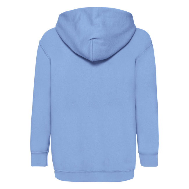Sky Blue - Back - Fruit Of The Loom Childrens-Kids Classic Hooded Sweatshirt