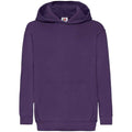 Purple - Front - Fruit Of The Loom Childrens-Kids Classic Hooded Sweatshirt