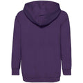 Purple - Back - Fruit Of The Loom Childrens-Kids Classic Hooded Sweatshirt
