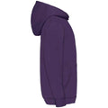 Purple - Side - Fruit Of The Loom Childrens-Kids Classic Hooded Sweatshirt