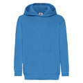Azure - Front - Fruit Of The Loom Childrens-Kids Classic Hooded Sweatshirt