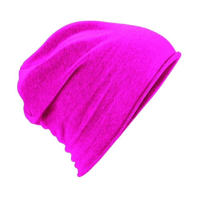 Fuchsia - Front - Beechfield Jersey Beanie