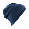 Navy - Front - Beechfield Jersey Beanie