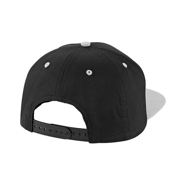 Black-Grey - Back - Beechfield Contrast 5 Panel Snapback Cap