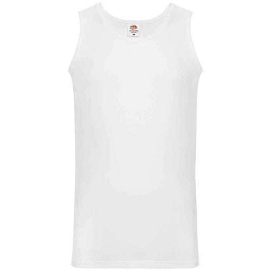 White - Front - Fruit of the Loom Unisex Adult Vest Top