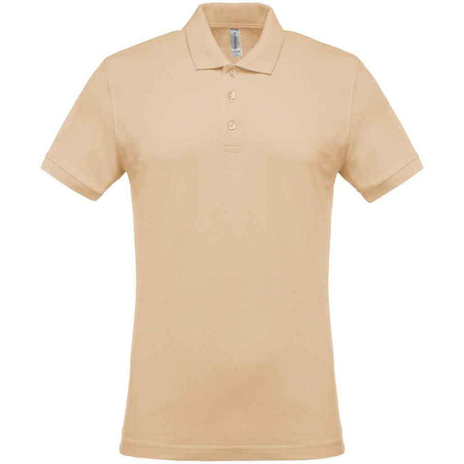 Light Sand - Front - Kariban Mens Pique Polo Shirt