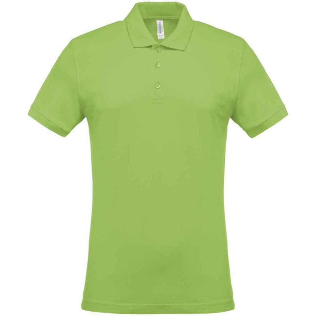 Lime Green - Front - Kariban Mens Pique Polo Shirt