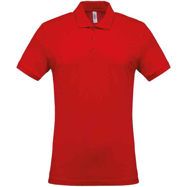 Red - Front - Kariban Mens Pique Polo Shirt