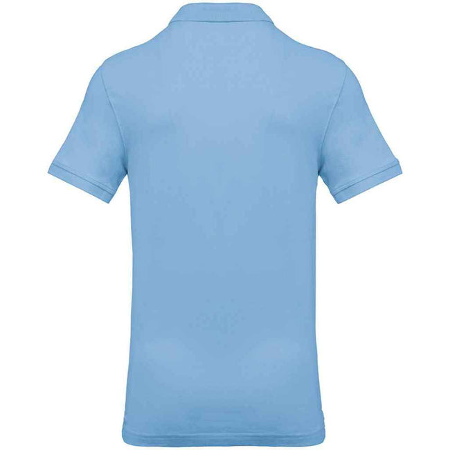 Sky Blue - Back - Kariban Mens Pique Polo Shirt