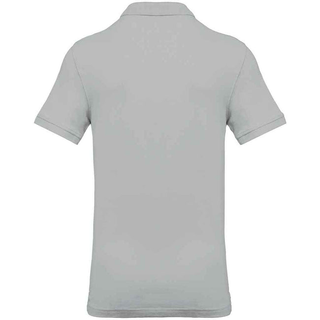 Snow Grey - Back - Kariban Mens Pique Polo Shirt