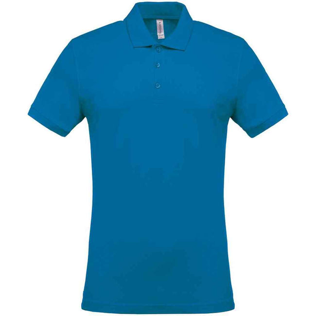 Tropical Blue - Front - Kariban Mens Pique Polo Shirt