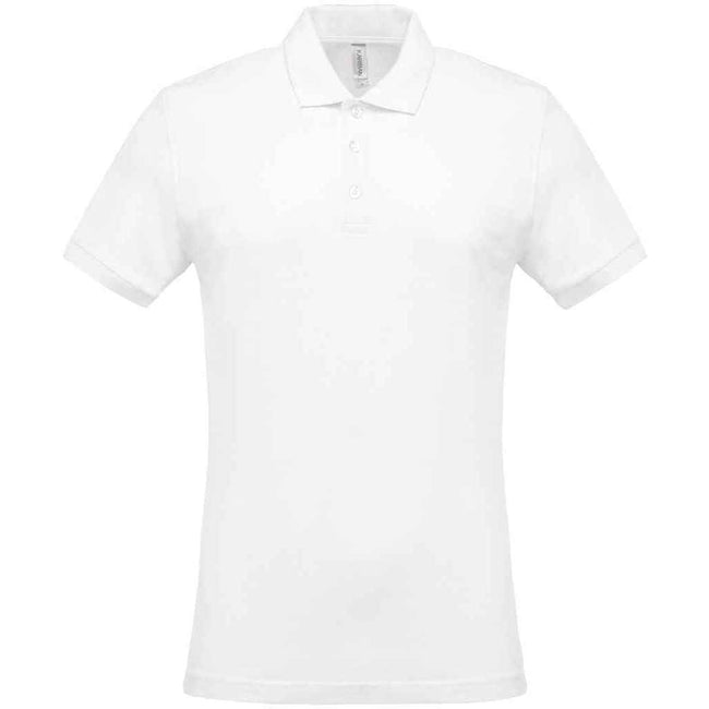 White - Front - Kariban Mens Pique Polo Shirt