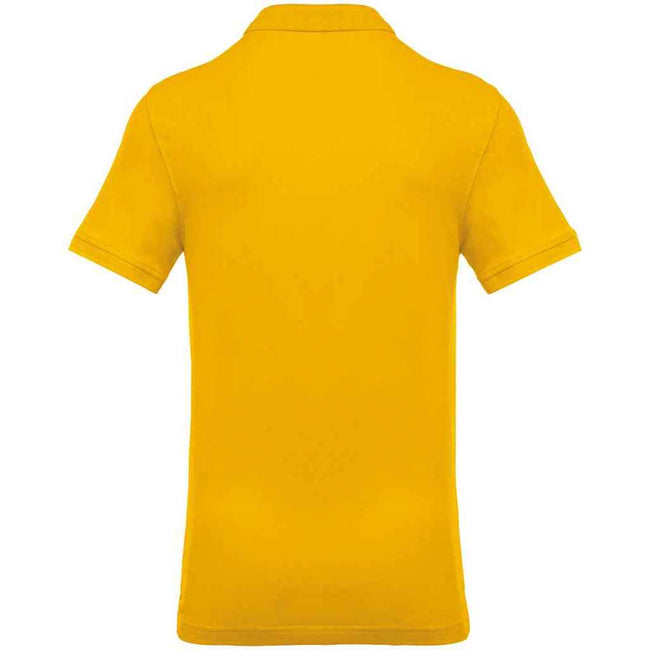 Yellow - Back - Kariban Mens Pique Polo Shirt