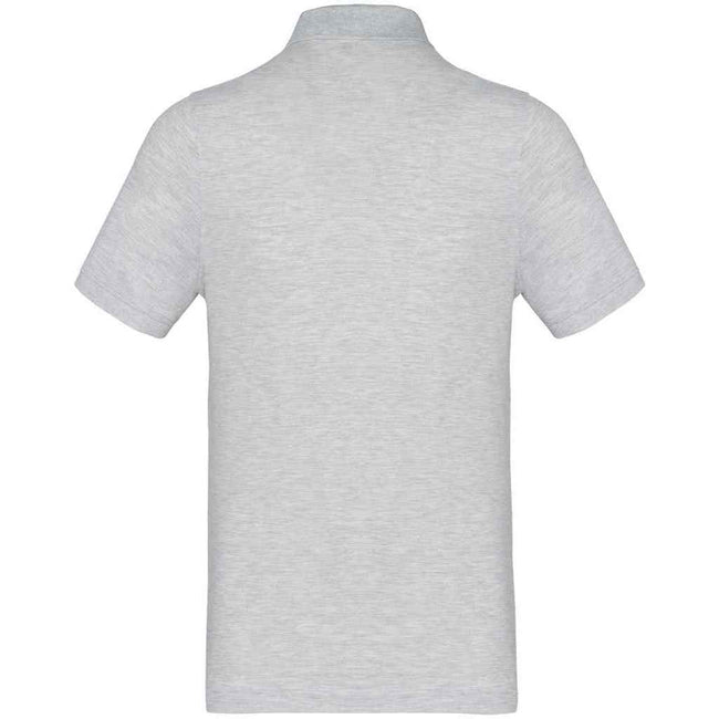 Ash Heather - Back - Kariban Mens Pique Polo Shirt