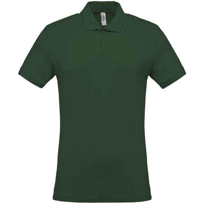 Forest Green - Front - Kariban Mens Pique Polo Shirt