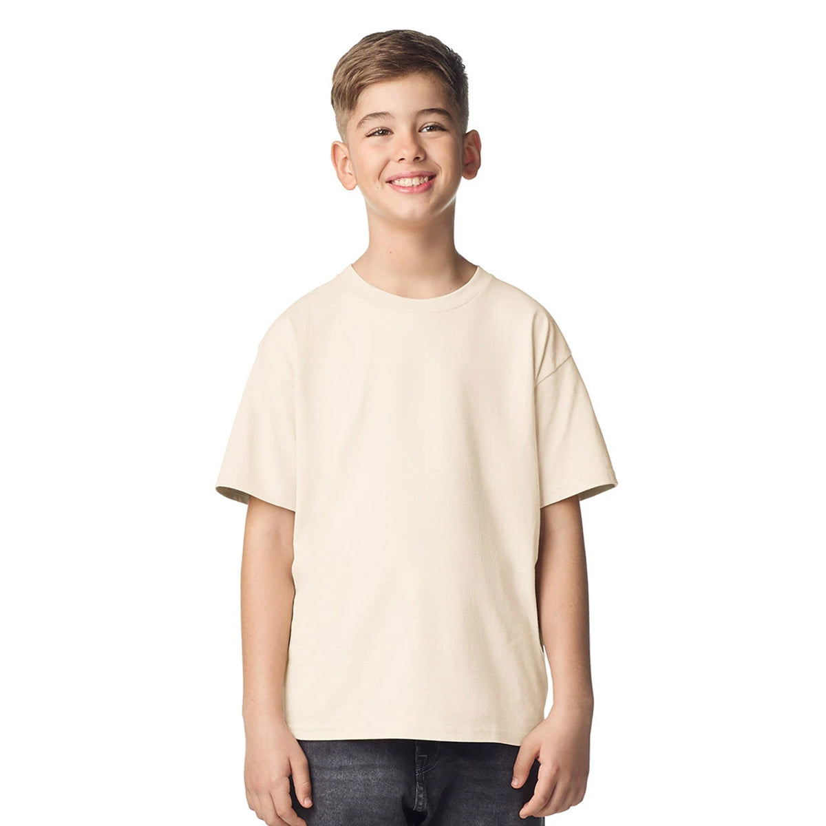 Natural - Lifestyle - Gildan Childrens-Kids Softstyle Ringspun Cotton T-Shirt