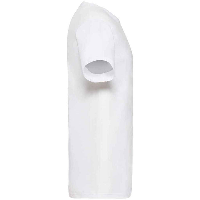 White - Side - Fruit of the Loom Unisex Adult Valueweight V Neck T-Shirt