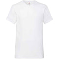 White - Front - Fruit of the Loom Unisex Adult Valueweight V Neck T-Shirt