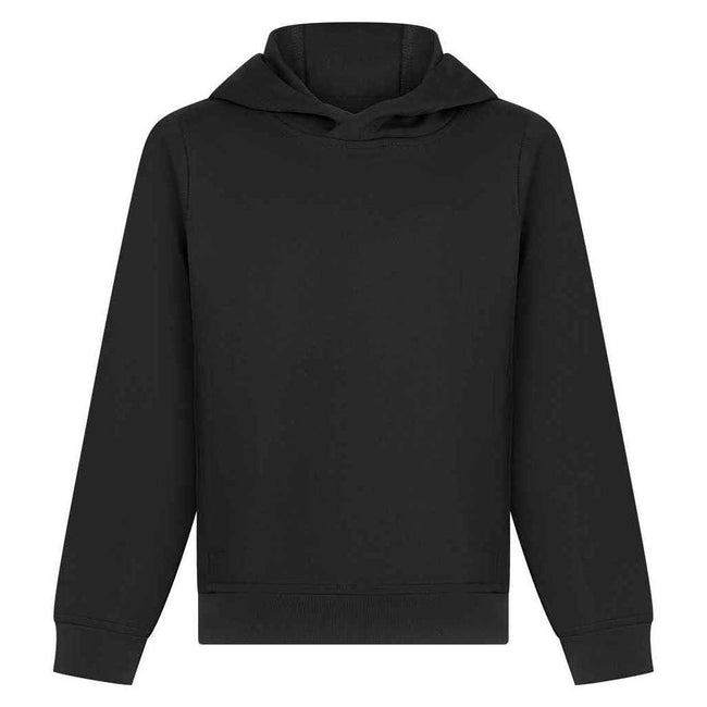 Black - Front - Finden & Hales Childrens-Kids Team Hoodie