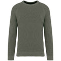 Organic Khaki - Front - Native Spirit Mens Chunky Knit Sweatshirt