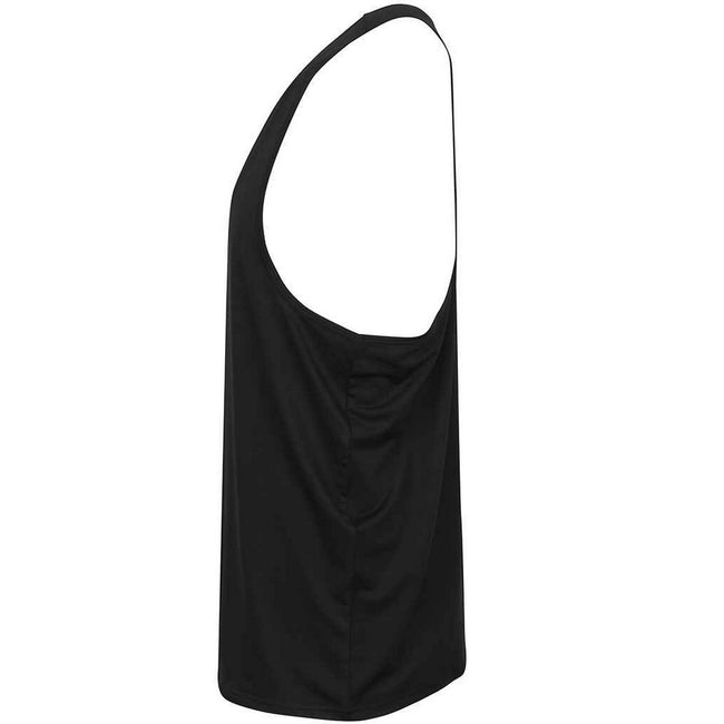 Black - Side - Tombo Mens Muscle Vest Top