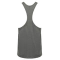 Grey Marl - Back - Tombo Mens Muscle Vest Top