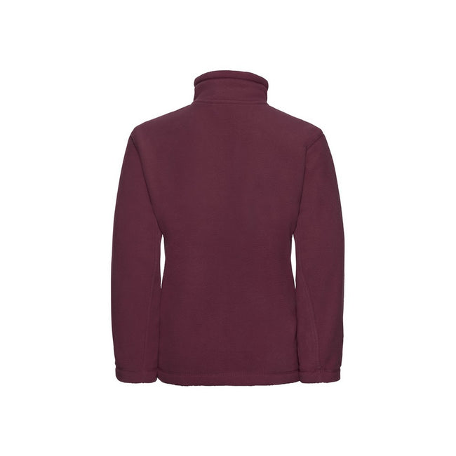 Burgundy - Back - Russell Childrens-Kids Fleece Jacket