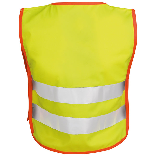 Yellow - Back - SAFE-GUARD by Result Childrens-Kids Hi-Vis Tabard