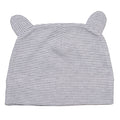 White-Heather Marl - Front - Babybugz Baby 3D Ears Hat