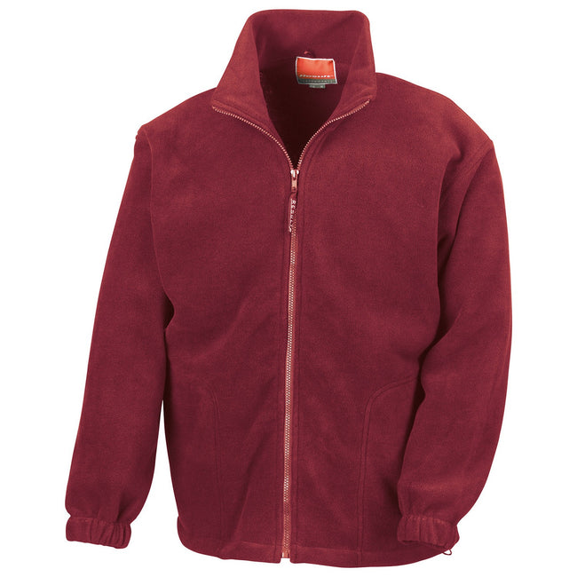 Burgundy - Front - Result Mens Polartherm Fleece Jacket