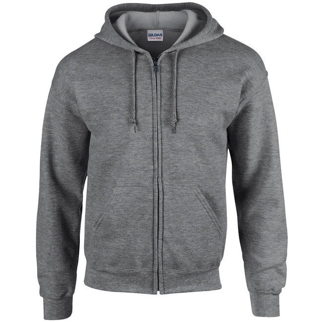 Graphite Heather - Front - Gildan Mens Heavy Blend Full Zip Hoodie