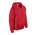 Red - Side - Gildan Mens Heavy Blend Full Zip Hoodie