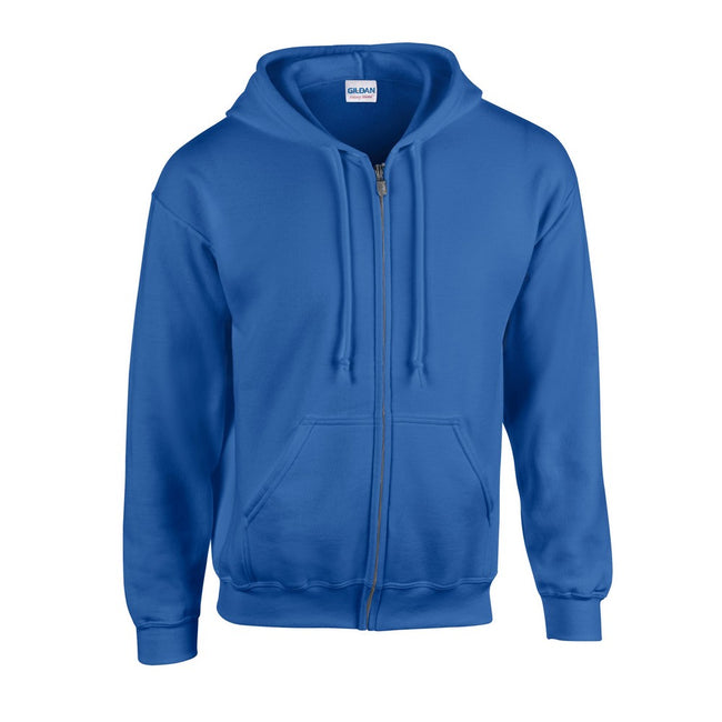 Royal Blue - Front - Gildan Mens Heavy Blend Full Zip Hoodie