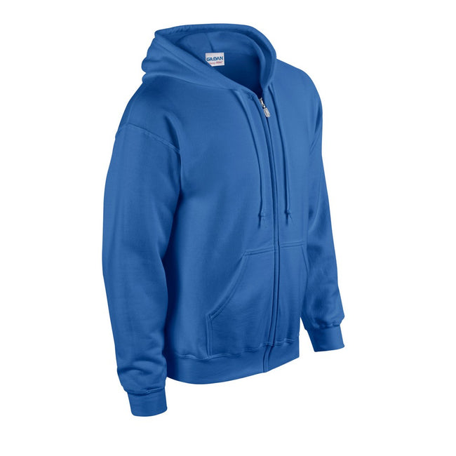 Royal Blue - Side - Gildan Mens Heavy Blend Full Zip Hoodie