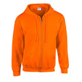 Safety Orange - Front - Gildan Mens Heavy Blend Full Zip Hoodie