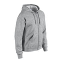 Sports Grey - Side - Gildan Mens Heavy Blend Full Zip Hoodie