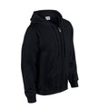 Black - Side - Gildan Mens Heavy Blend Full Zip Hoodie
