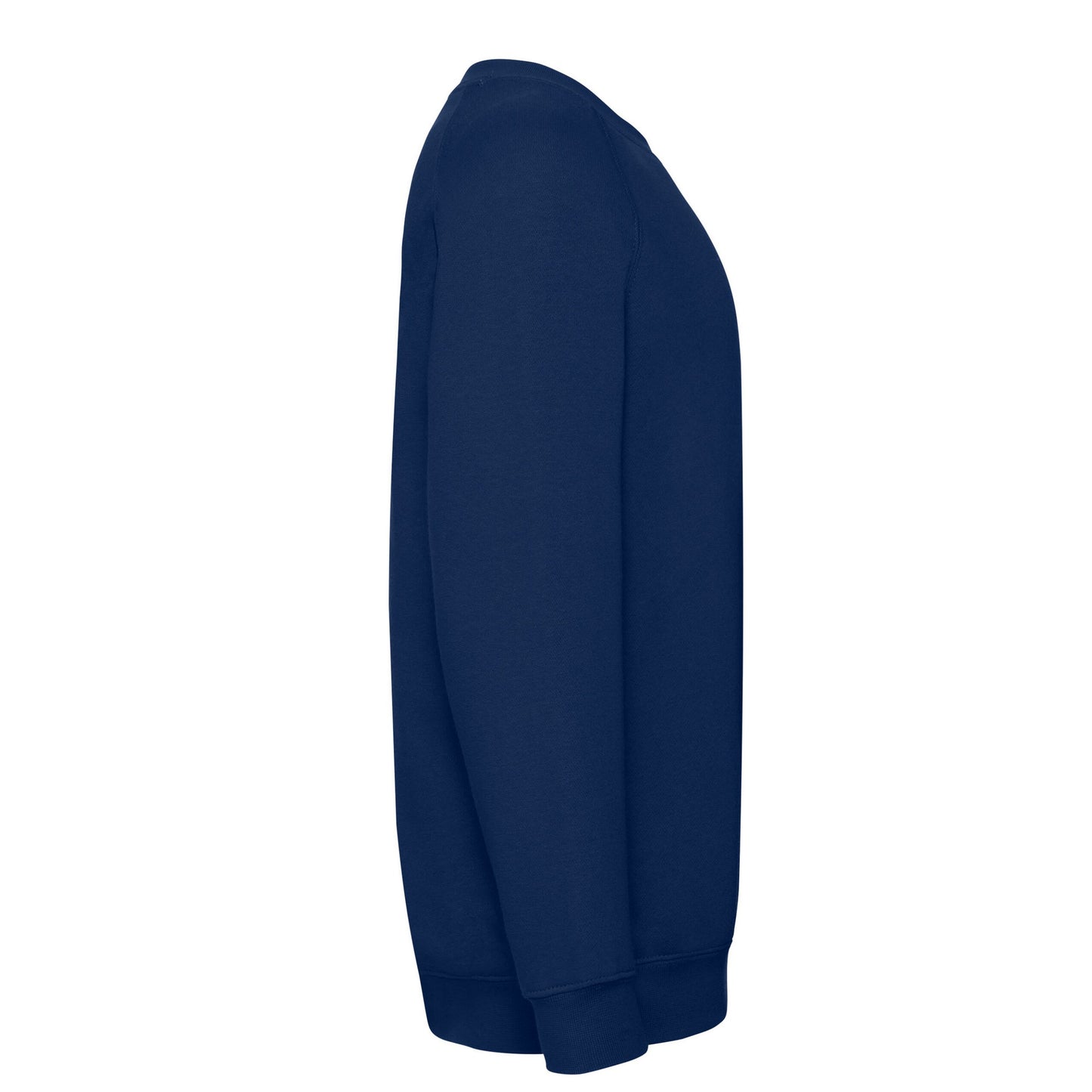 Navy - Side - Fruit of the Loom Childrens-Kids Premium Raglan Sweatshirt
