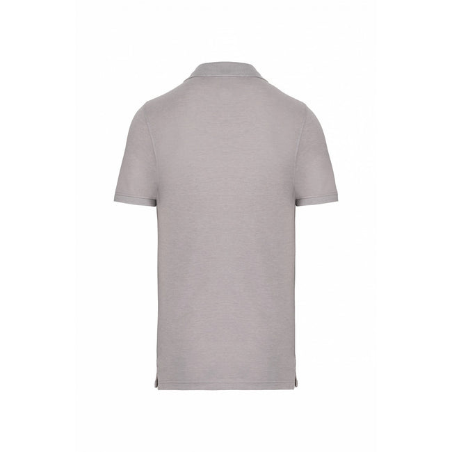 Oxford Grey - Back - Kariban Mens Pique Anti-Bacterial Polo Shirt