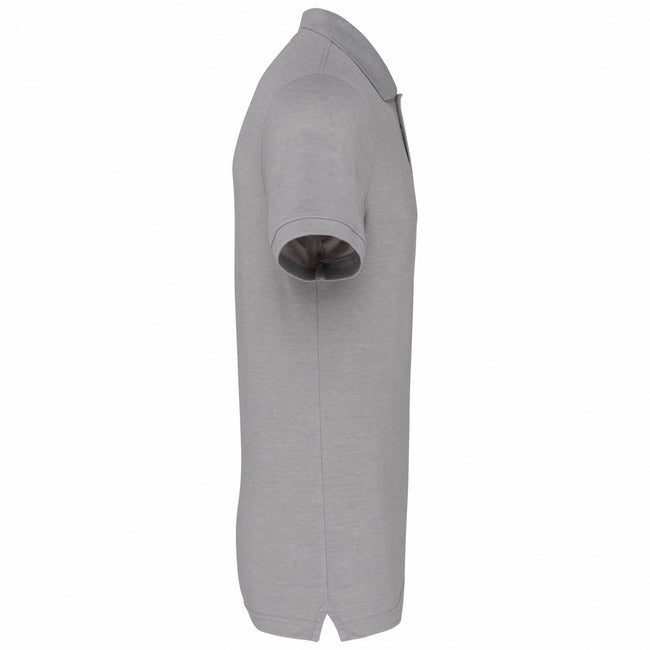 Oxford Grey - Side - Kariban Mens Pique Anti-Bacterial Polo Shirt