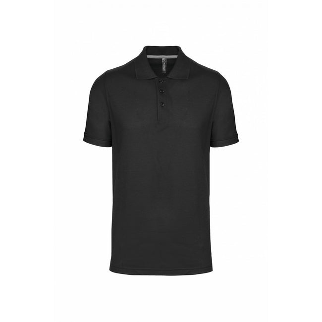 Dark Grey - Front - Kariban Mens Pique Anti-Bacterial Polo Shirt