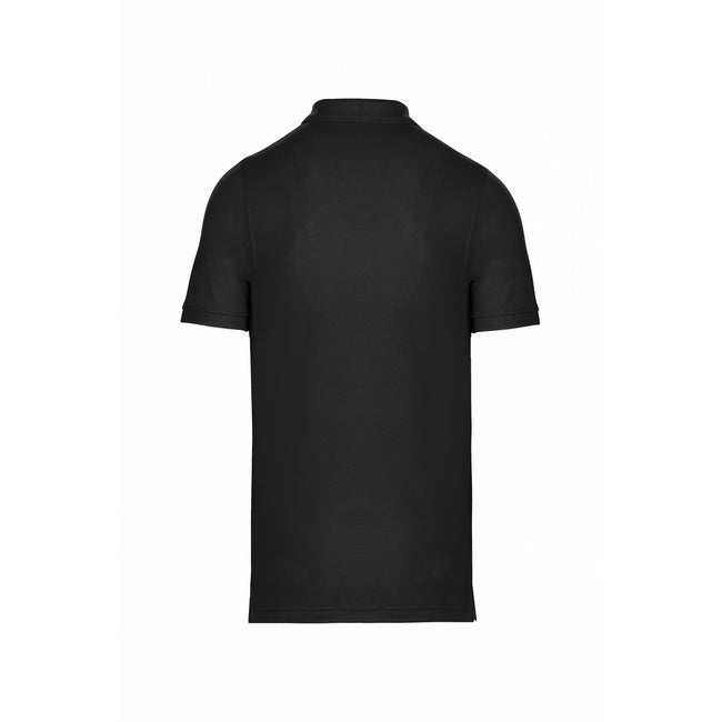 Dark Grey - Back - Kariban Mens Pique Anti-Bacterial Polo Shirt